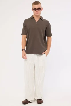 Daybreak Baggy Linen Pant White Stripe