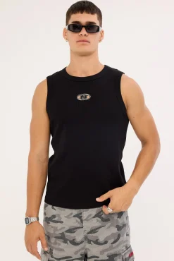 Define Bound High Neck Tank Black