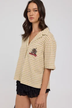 Dejavoodoo Bowling Shirt Popcorn Yellow