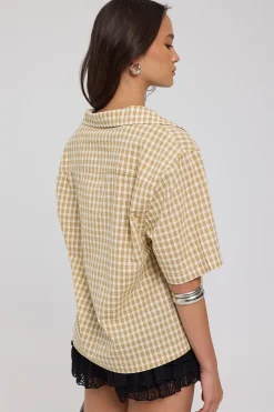 Dejavoodoo Bowling Shirt Popcorn Yellow