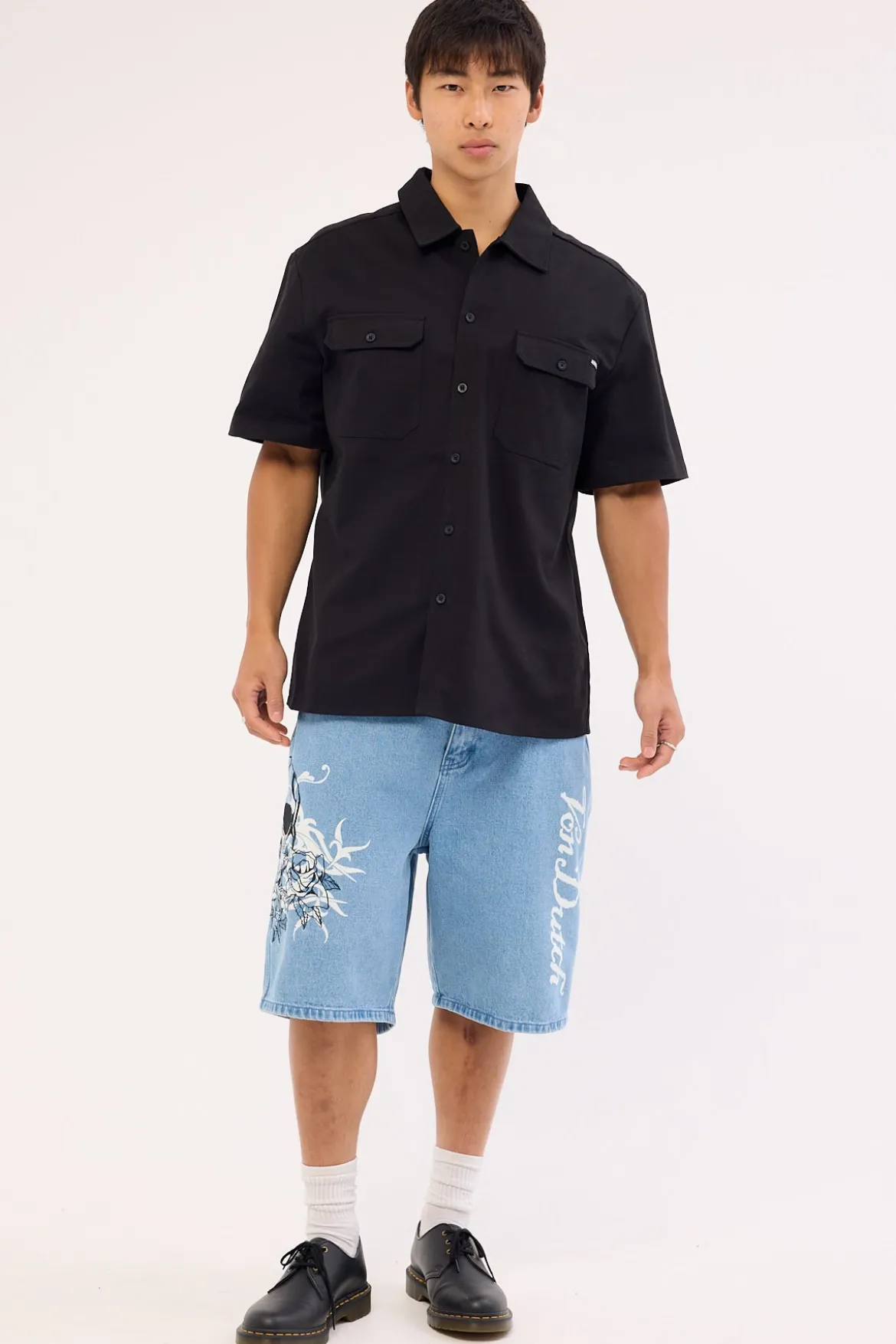 Denim Shorts Mid Blue Denim