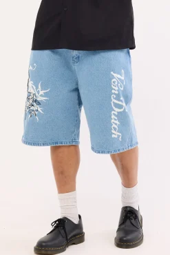 Denim Shorts Mid Blue Denim