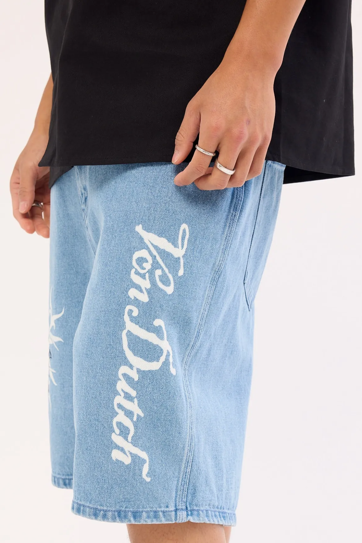 Denim Shorts Mid Blue Denim