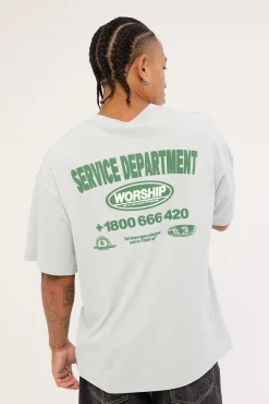 Department Oversize Cropped Tee Grey