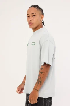 Department Oversize Cropped Tee Grey