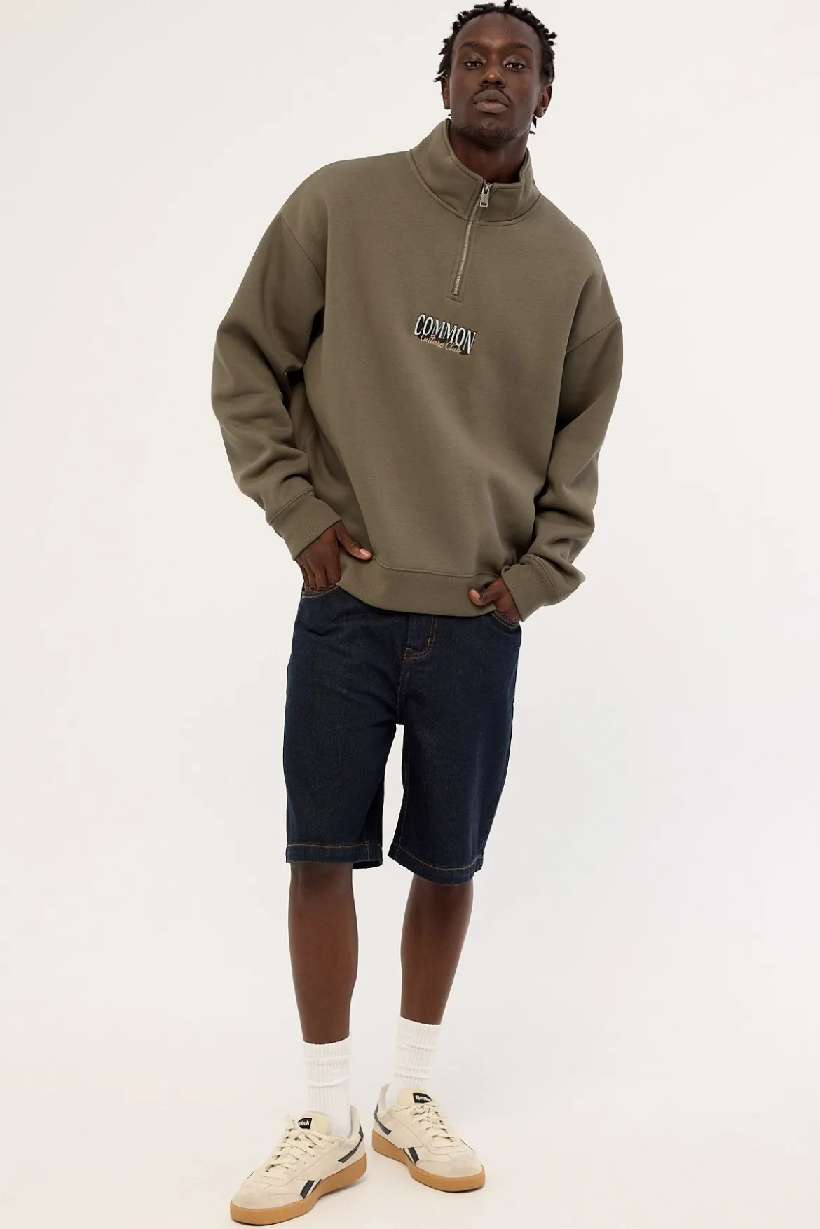 Depth Quarter Zip Sweater Brown