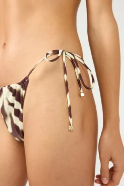 Desert Bikini Bottom Brown Print