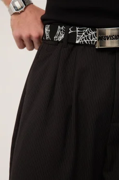 Desolate Tailored Trouser Black Pinstripe