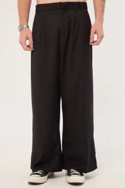 Desolate Tailored Trouser Black Pinstripe