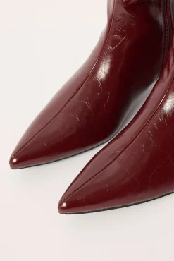 Destiny Textured PU Boot Bordeaux Bordeaux