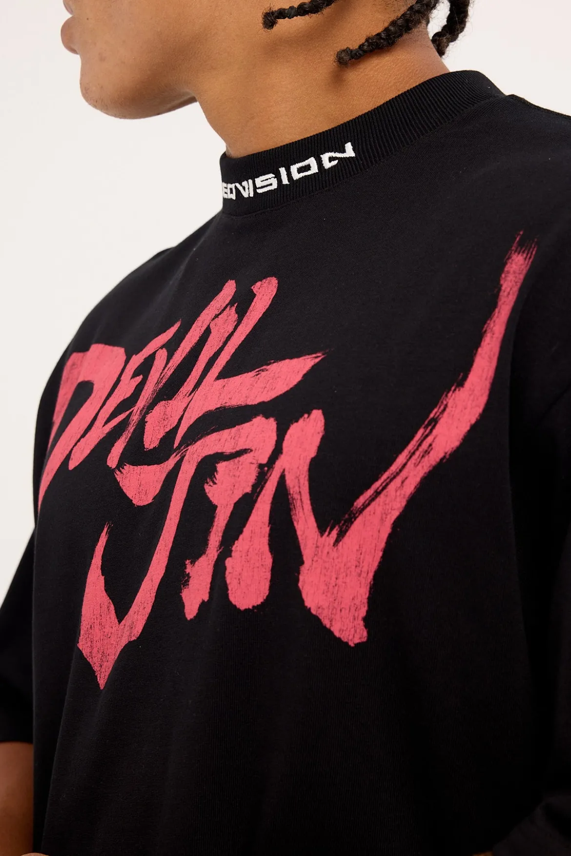 Devil Jin Graffiti Oversize Super Heavy Tee Black