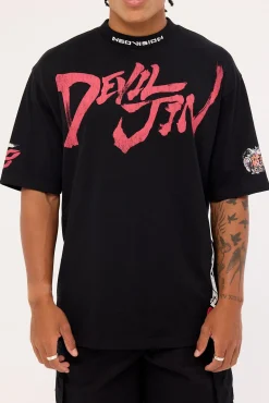 Devil Jin Graffiti Oversize Super Heavy Tee Black