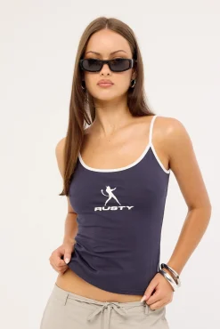 Devil Staple Singlet Navy
