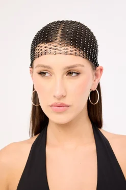 Diamante Head Scarf Black