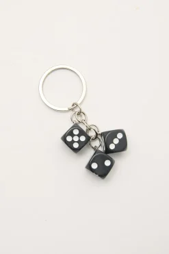 Dice Keyring Black