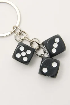 Dice Keyring Black
