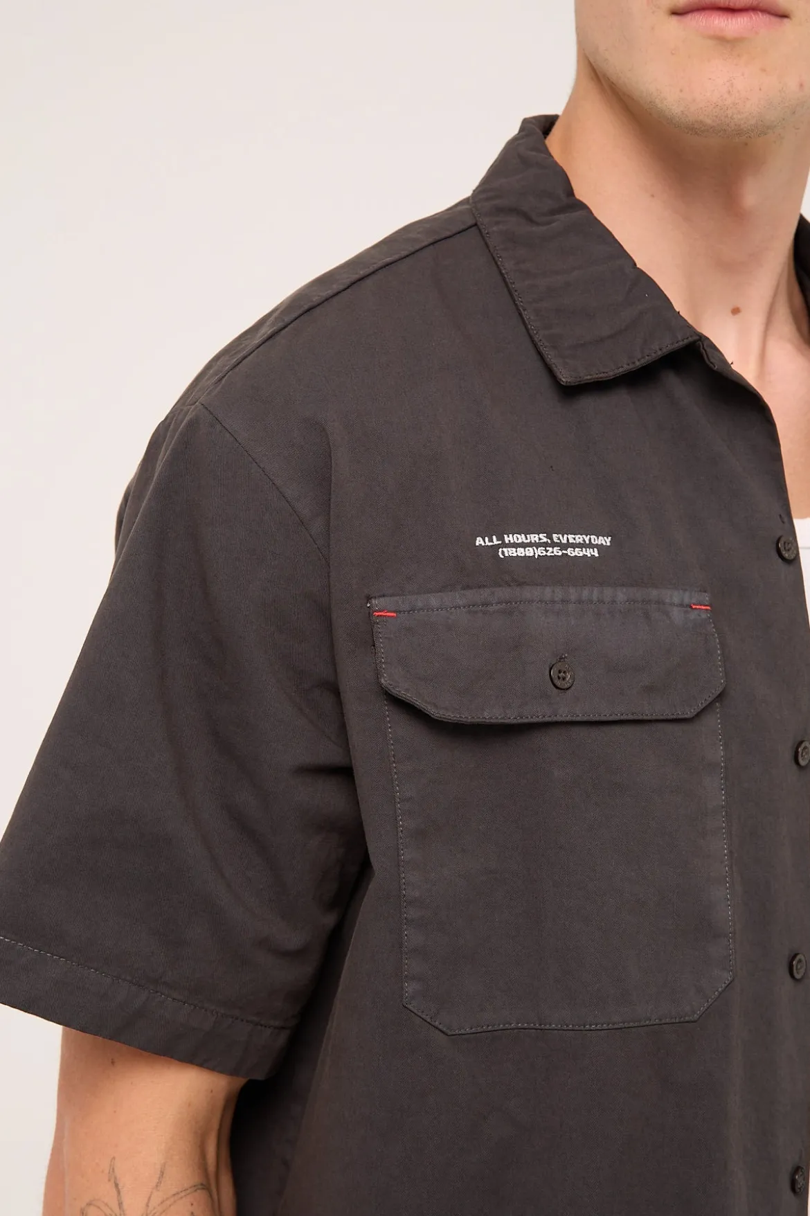 Dig It Short Sleeve Work Shirt Dark Charcoal