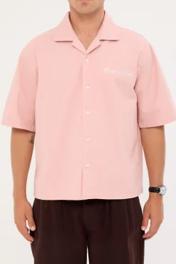 Diplomatic Boxy Cropped Resort Shirt Washed Pink