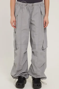 Distorted Dimension Parachute Pant Grey