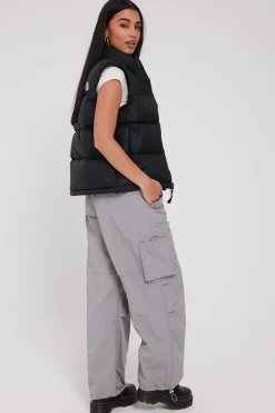 Distorted Dimension Parachute Pant Grey