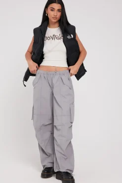 Distorted Dimension Parachute Pant Grey