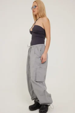 Distorted Dimension Parachute Pant Grey