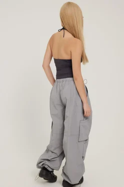 Distorted Dimension Parachute Pant Grey