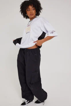Distorted Dimension Parachute Pant Black
