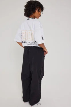 Distorted Dimension Parachute Pant Black
