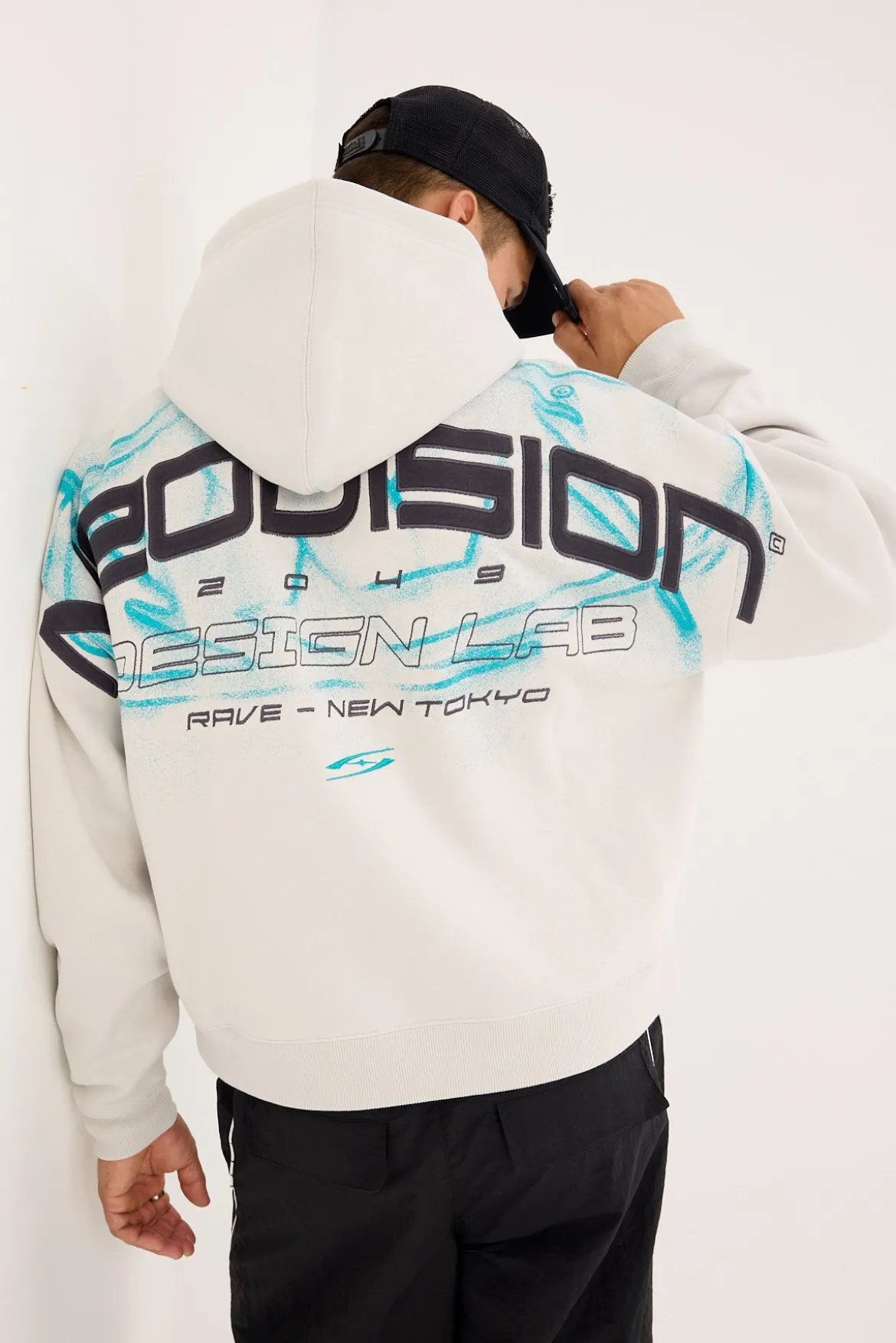 Distortion Urban Hoodie Ice Grey