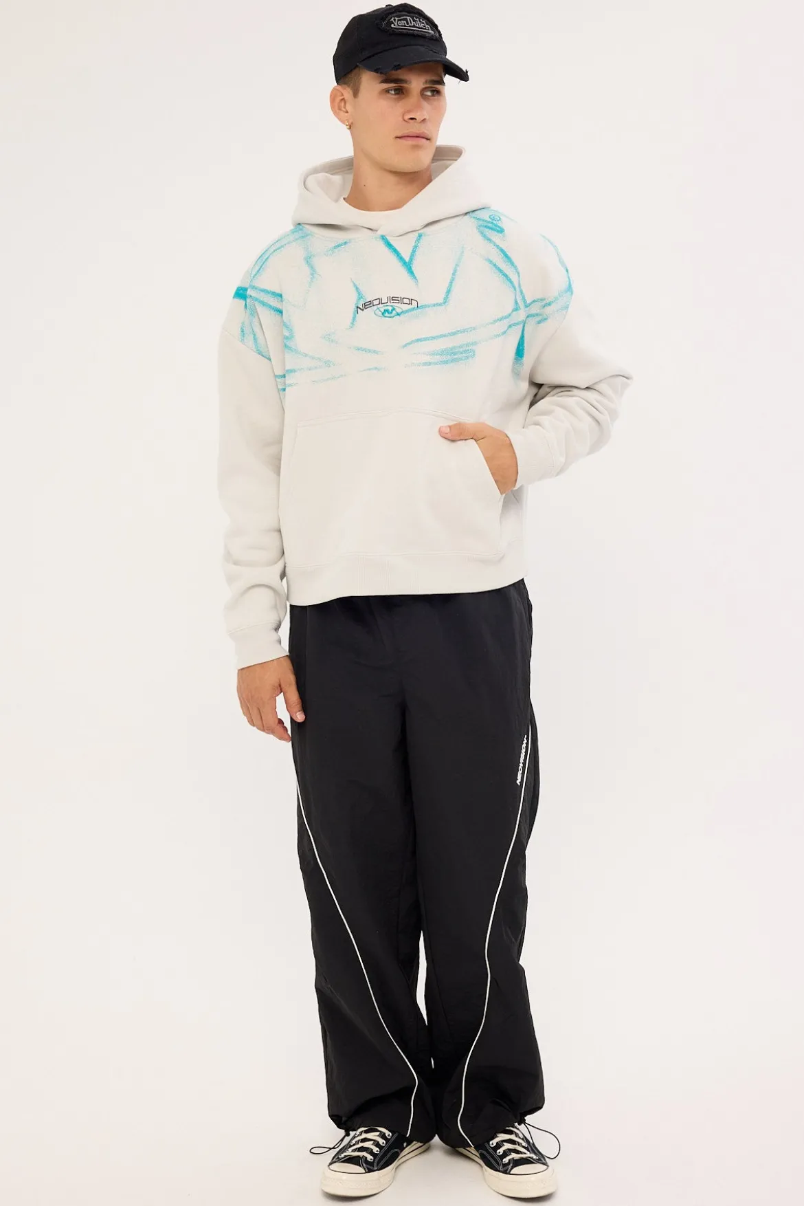 Distortion Urban Hoodie Ice Grey
