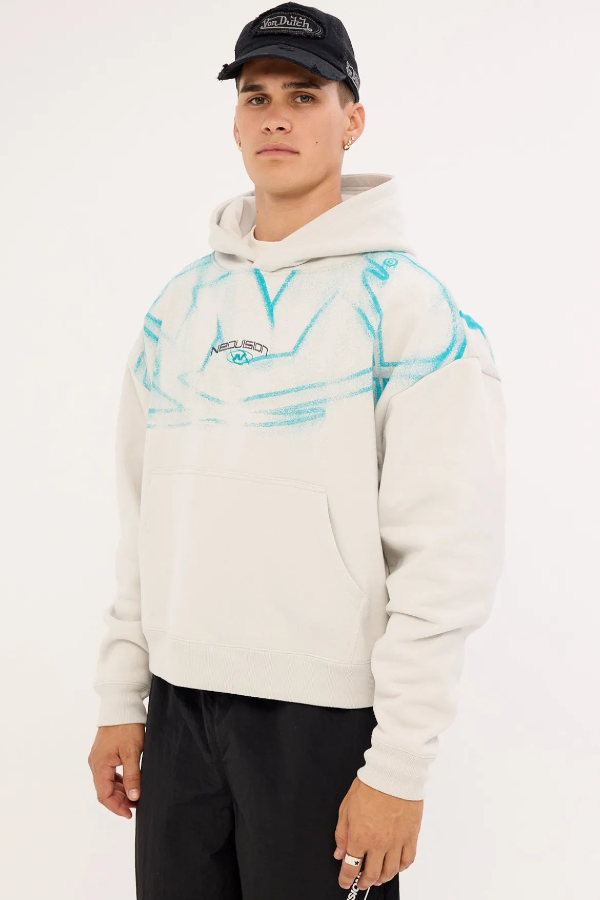 Distortion Urban Hoodie Ice Grey