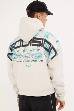 Distortion Urban Hoodie Ice Grey