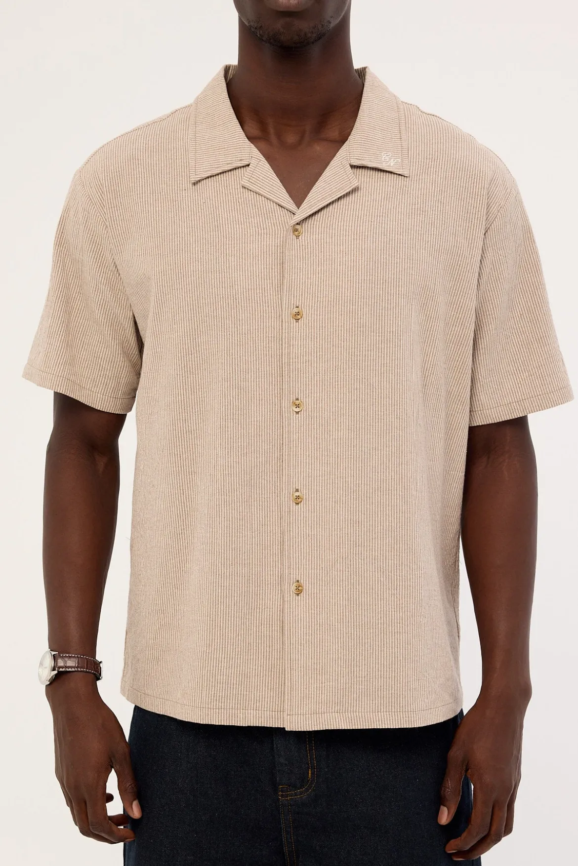District Boxy Resort Shirt Oat