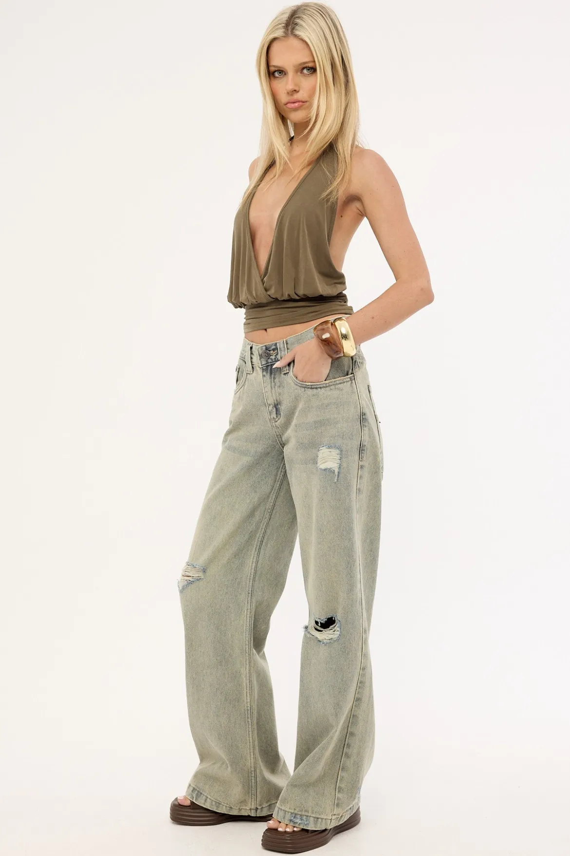 DIY Wendy Low Rise Wide Leg Jean Dirty Dawg