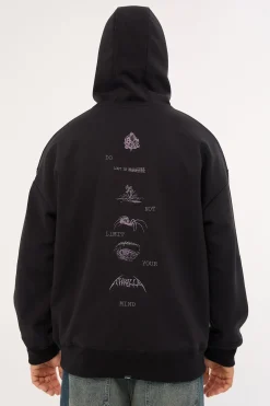 Do Not Limit Your Mind Slouch Pull On Hood Black