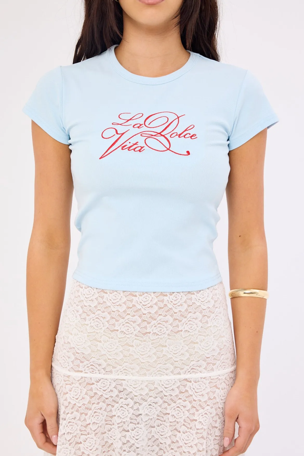 Dolce Fitted Tee Blue