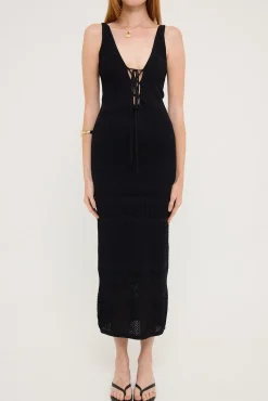 Dolcetto Knit Maxi Dress Black