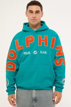Dolphins Arch Hoodie Aqua