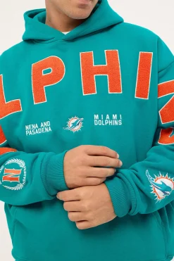 Dolphins Arch Hoodie Aqua