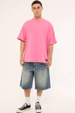 Dolphins Crest Loopback Tee Pink
