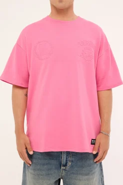Dolphins Crest Loopback Tee Pink