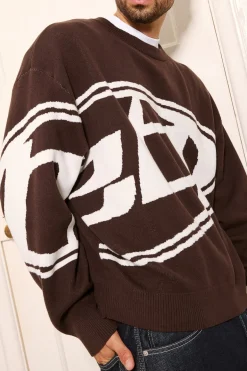 Dominion Knit Sweater Coffee Brown