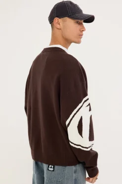 Dominion Knit Sweater Coffee Brown