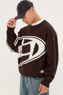 Dominion Knit Sweater Coffee Brown