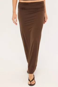 Dorian Maxi Skirt Brown