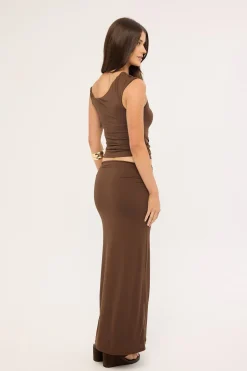 Dorian Maxi Skirt Brown