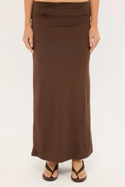 Dorian Maxi Skirt Brown