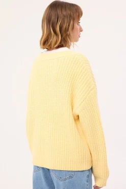 Dottie Slouch Cardigan Lemon
