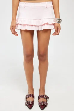 Double Ruffle Mini Skort Pink